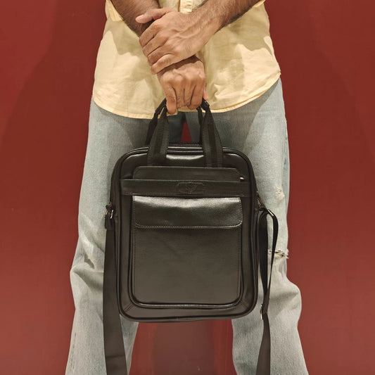 Cross Messenger Bag | Black Pre Pocket – A-001