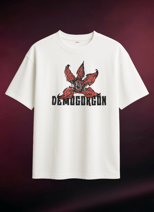 The Demogorgon Oversized Black Tee-DP-066-WH
