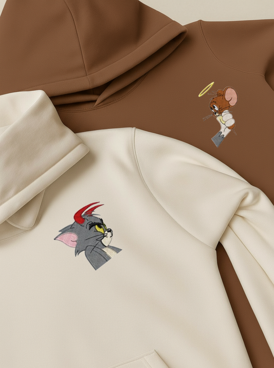 Tom & Jerry Embroidered Hoodie & Sweatshirt Combo-EM-005