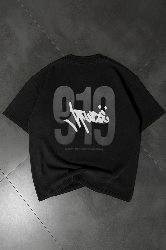 Oversized Black Tee-DP-054-BL