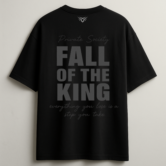 King Oversized Black Tee-DP-047-BL