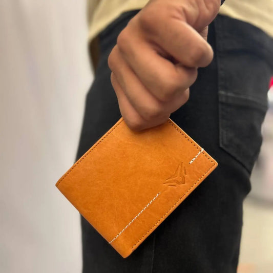Pure Leather Orange Color Wallet For Men – WAL-003
