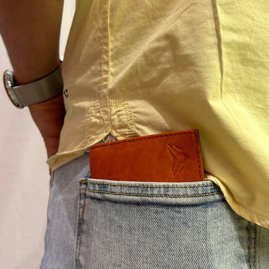 Orange Leather Wallet For Men – WAL-002