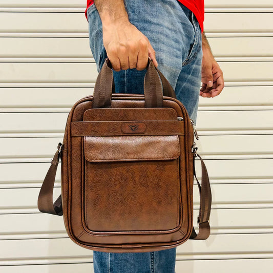 Cross Messenger Bag | Brown Pre Pocket – A-001