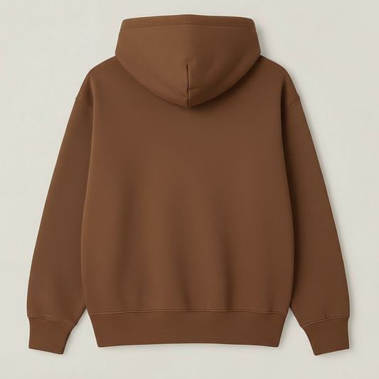 Premium Oversized Plain Hoodie PL-001-Brown