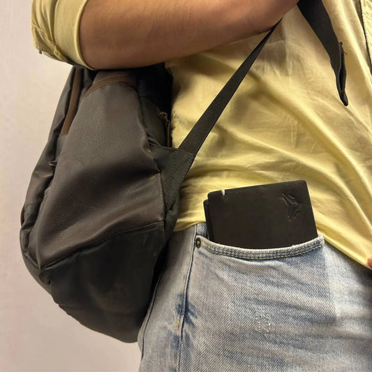 Leather Purse For Men in Black Color – WAL – 005