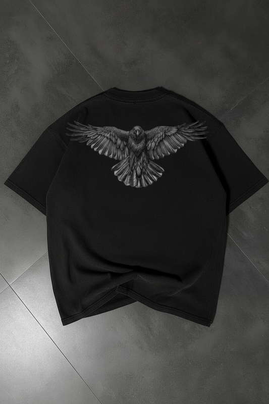 Oversized Black Tee-DP-052-BL