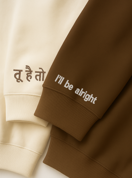 Tu hai Toh Embroidered Hoodie & Sweatshirt Combo-EM-0012