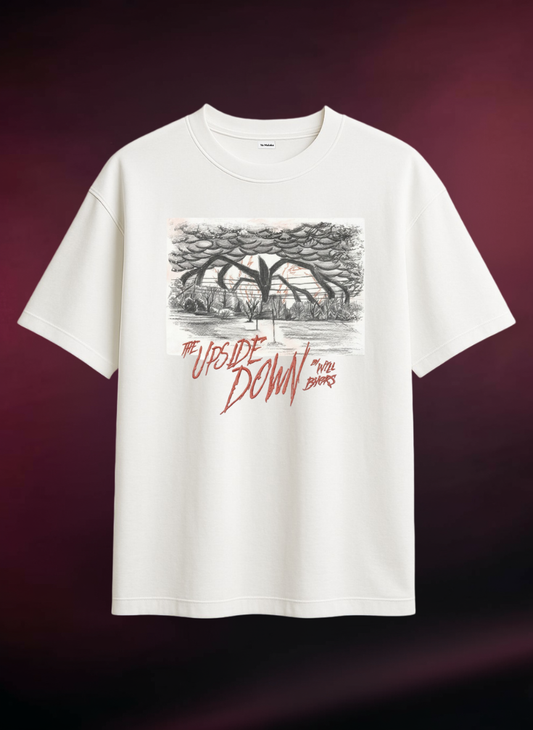 Stranger Things Oversized Black Tee-DP-064-WH