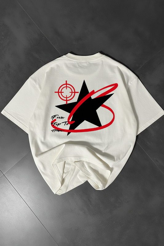 Oversized Black Tee-DP-058-WH