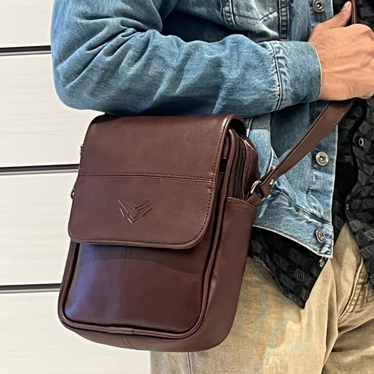 Crossbody Bags for Men and Women Brown - A-0010