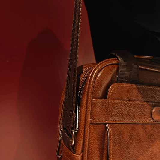 Cross Messenger Bag | Tan Pre Pocket – A-001