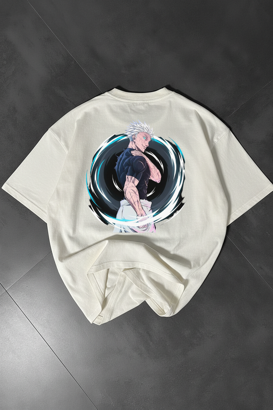jujutsu kaisen Oversized Black Tee-DP-059-WH