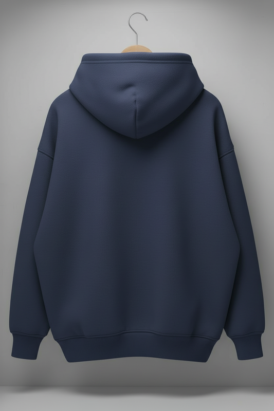 Premium Oversized Plain Hoodie PL-003-Navy Blue