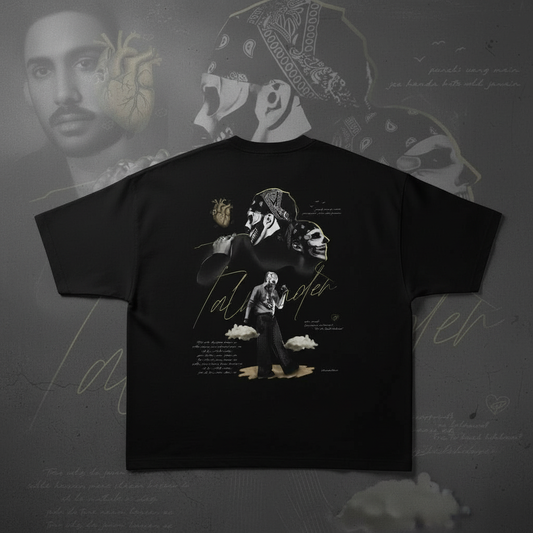 Talwinder Inspired Oversized Black Tee-DP-061-BL