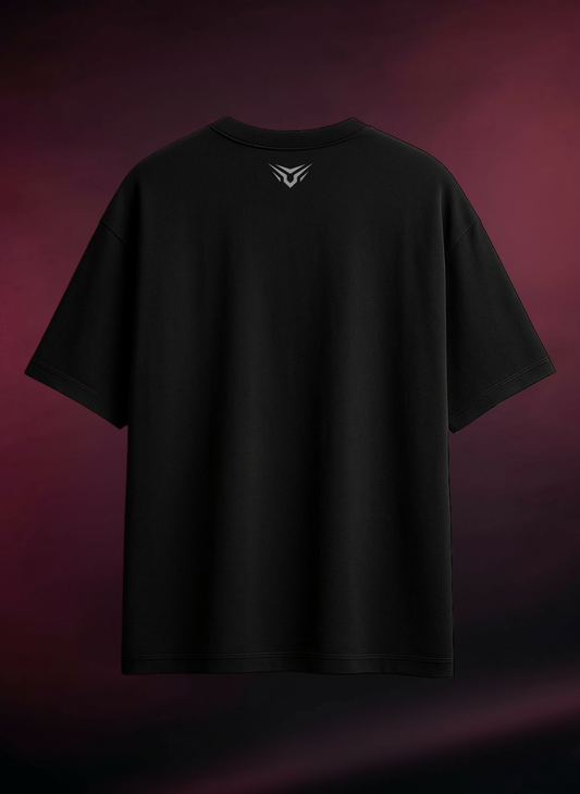 Stranger Things Oversized Black Tee-DP-065-BL