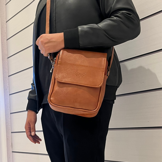 Crossbody Bags for Men and Women Tan - A-0010