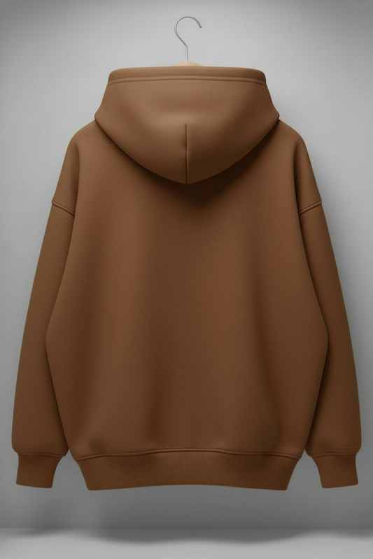 Premium Oversized Plain Hoodie PL-001-Brown