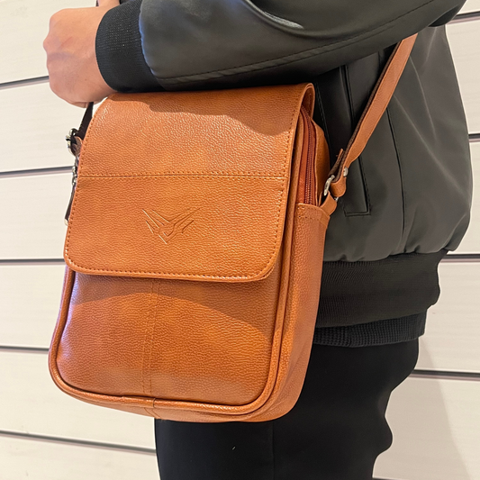 Crossbody Bags for Men and Women Tan - A-0010