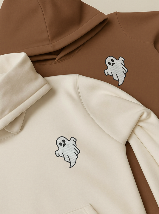 Halloween Ghost Embroidered Hoodie & Sweatshirt Combo-EM-003