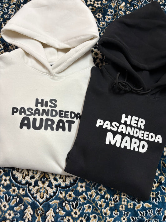 His Pasandeeda Aurat & Her Pasandeeda Mard Hoodie & Sweatshirt Combo-EM-009