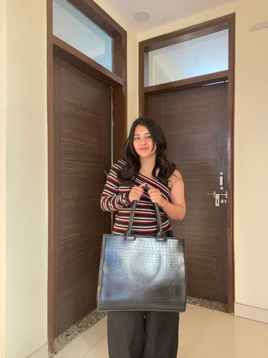 Ya Maleko Oversized Tote Bag-TB-001-BL