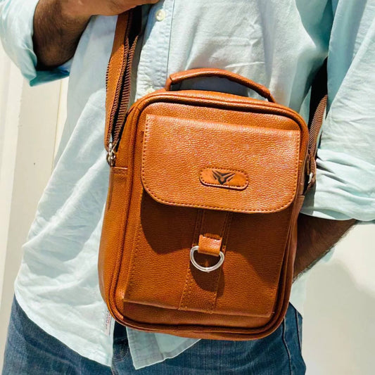 Stylish Men’s Sling Bag in Tan Color – A-009
