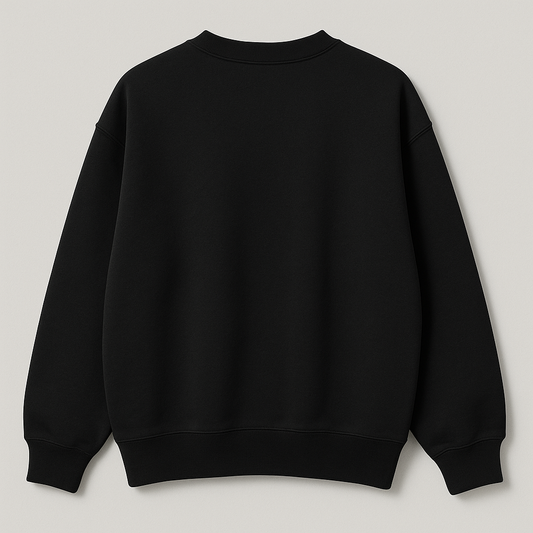 Classic Oversized Plain Sweatshirt PL-002-Black