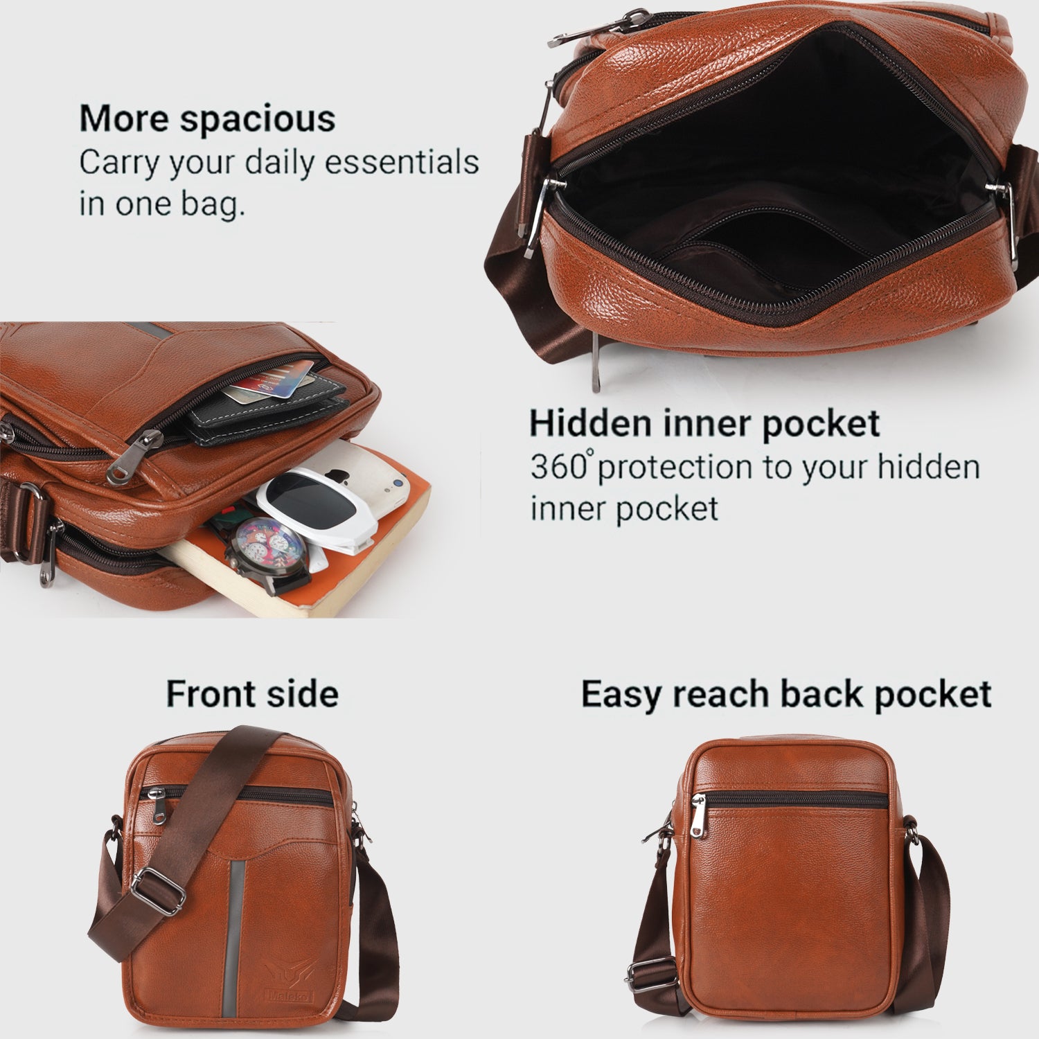 Designer Tan Cross body Bags – A-005