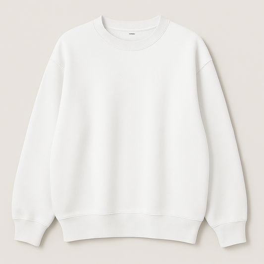 Classic Oversized Plain Sweatshirt PL-004-Off White