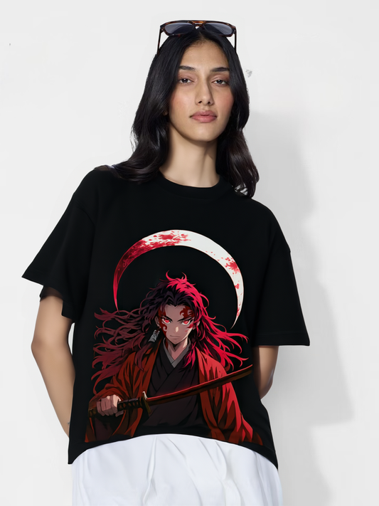 Yoriichi Tsugikuni Oversized Black T-Shirt-DP-028-BL