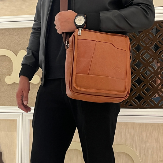 Tan Cross Messenger Bag – CBD-A-003
