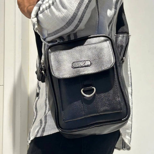 Stylish Men’s Sling Bag in Black Color – A-009