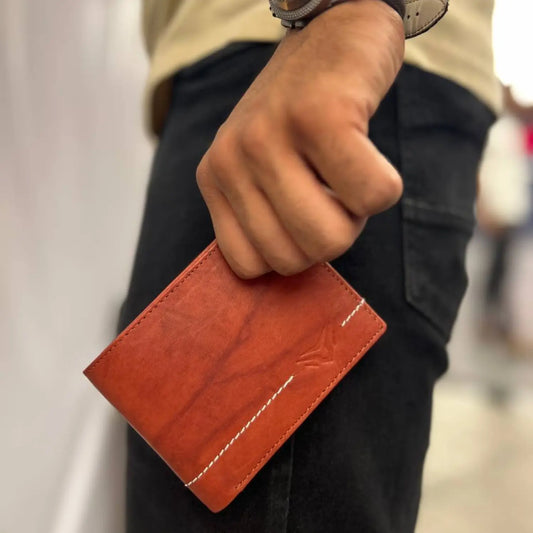 Pure Leather Maroon Color Wallet For Men – WAL-003