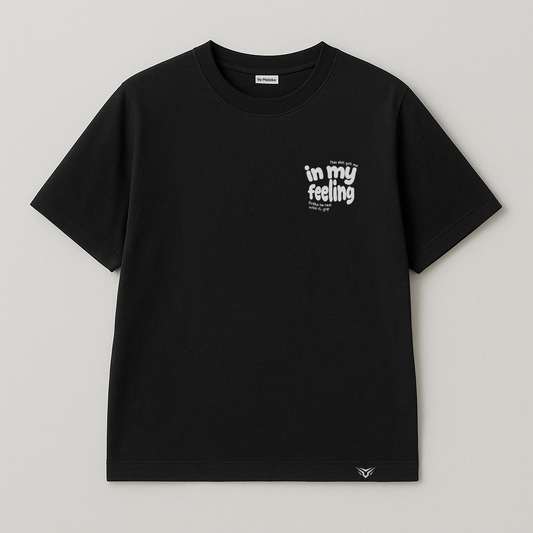In My Feelings Black Oversized Tee-PP-003-BL