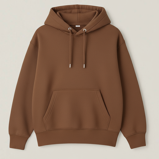 Premium Oversized Plain Hoodie PL-001-Brown