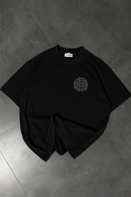 Oversized Black Tee-DP-055-BL