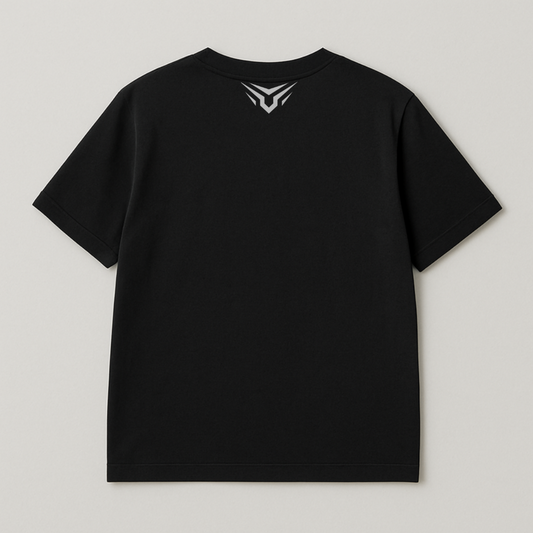 Minimal Cat Puff Design on Relaxed Fit Tee-PP-004-BL