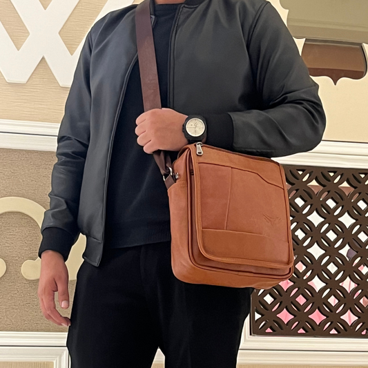Tan Cross Messenger Bag – CBD-A-003