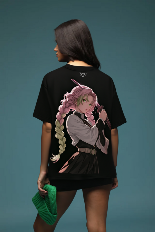 Mitsuri Kanroji Oversized Black Tee-DP-021-BL