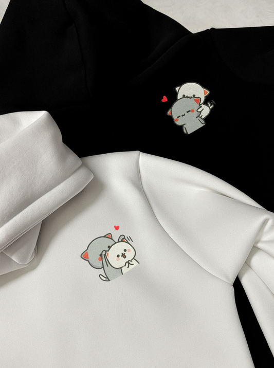 Peach & Goma Embroidered Hoodie & Sweatshirt Combo-EM-001