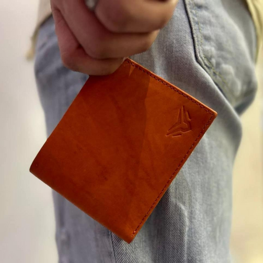 Orange Leather Wallet For Men – WAL-002