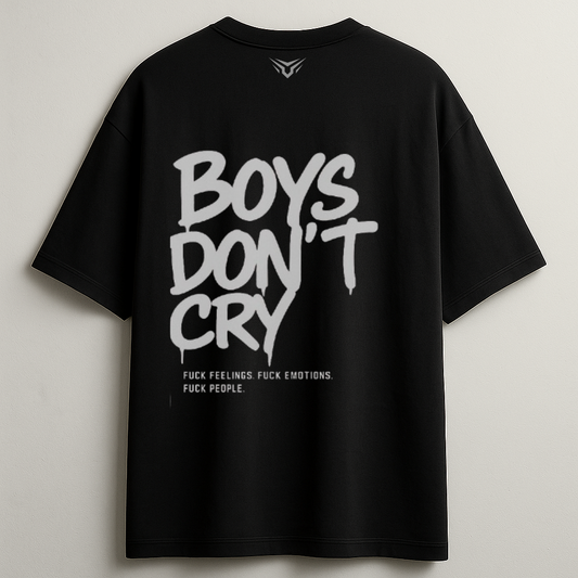 Boys Don't Cry Oversized Black Tee-DP-045-BL