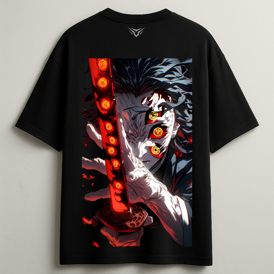 Kokushibo Black Oversized Tee-DP-042-BL