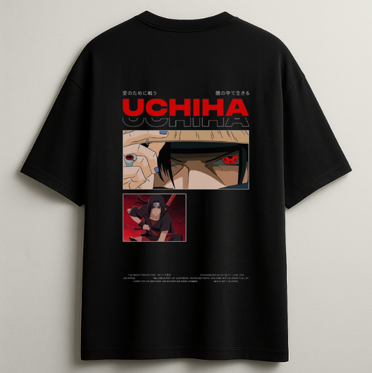 Itachi Uchiha Oversized Tee in Black-DP-016-BL
