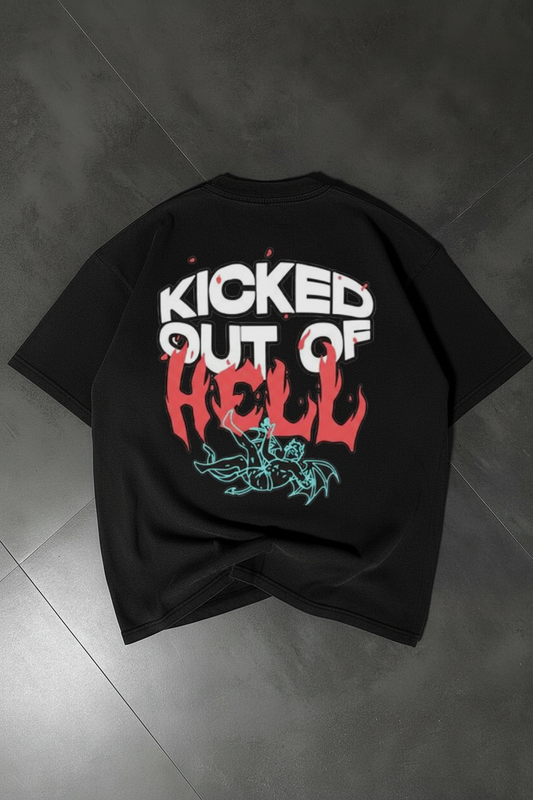 Oversized Black Tee-DP-057-BL