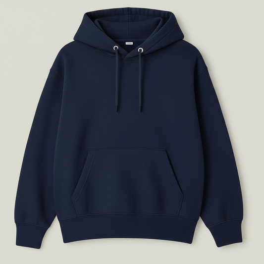 Premium Oversized Plain Hoodie PL-003-Navy Blue