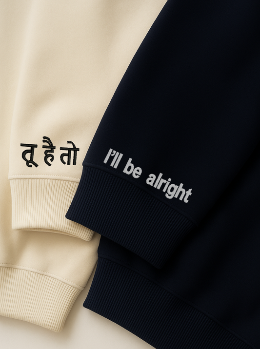 Tu hai Toh Embroidered Hoodie & Sweatshirt Combo-EM-0012