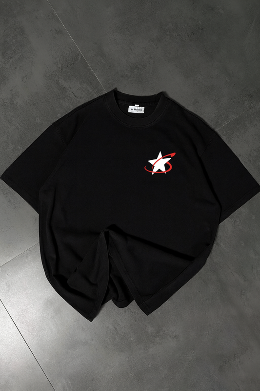 Oversized Black Tee-DP-058-BL