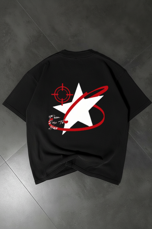 Oversized Black Tee-DP-058-BL